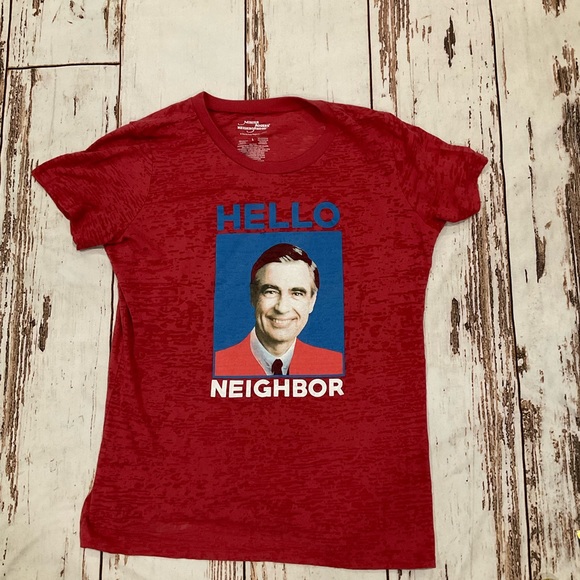 MR ROGERS HELLO NEIGHBOR PAPER THIN T SHIRT - Picture 6 of 6